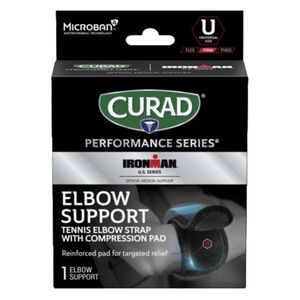 Black Elbow Support with Compression Pad